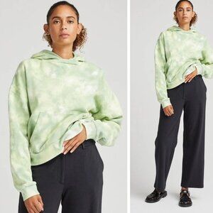 Richer Poorer Green/Cream Tie Dye Fleece Hooded Sweatshirt - 20991